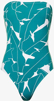 Womens Imprime Bananiers Jungle Alligator Graphic-print Swimsuit
