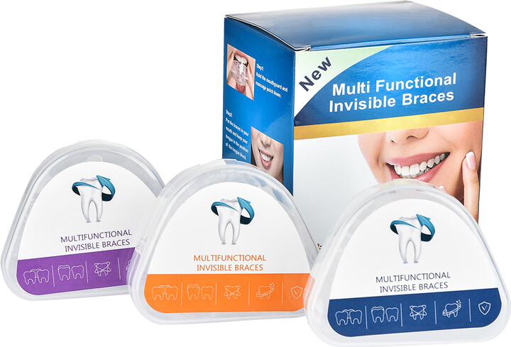 NONE Portable Teeth Trainer for Adult Children & apos;s 3 Stages Teeth Corrector Smile Teeth Alignment Trainer Teeth Retainer Tooth Tray