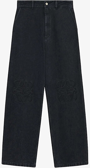 Loewe Womens Black Anagram Baggy Denim Jeans 6