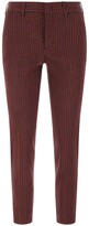 Thumbnail for your product : Pt01 Houndstooth Pattern Low-Rise Cropped Trousers