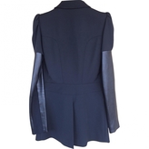 Thumbnail for your product : Barbara Bui Long back blazer with leather sleeves