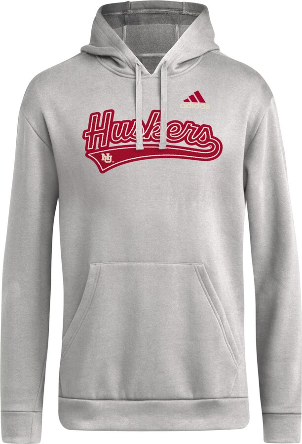 adidas Women's Nebraska Cornhuskers Grey College Prep Pullover Hoodie, Small, Gray