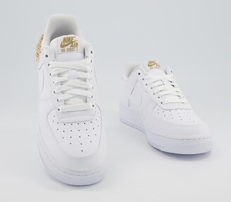 air force 1 07 trainers white white metallic gold jewellery