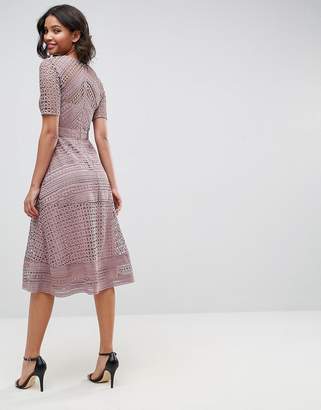 ASOS Design DESIGN premium occasion lace midi dress