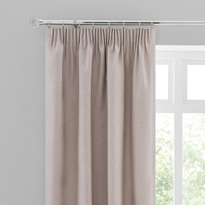 Dunelm Luna Brushed Pebble Blackout Pencil Pleat Curtains Beige ShopStyle