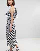 Thumbnail for your product : Reclaimed Vintage inspired gingham frill maxi dress
