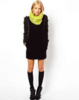 Thumbnail for your product : ASOS Metallic Print Funnel Snood