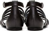 Thumbnail for your product : Alexander McQueen Black Leather Studded Cage Sandals
