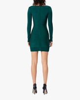 Thumbnail for your product : Herve Leger Long-Sleeve Square-Neck Mini Dress