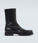 Thumbnail for your product : Dries Van Noten Leather biker boots