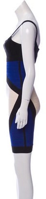 Herve Leger Reona Bandage Dress Blue