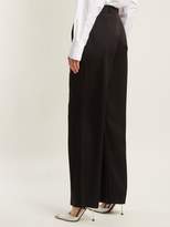 Thumbnail for your product : Loewe High Rise Wide Leg Satin Trousers - Womens - Black