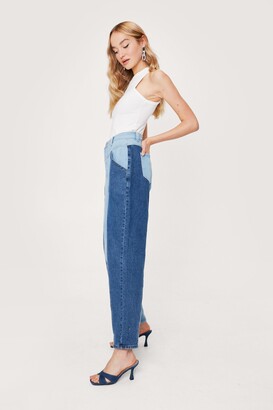Nasty Gal Womens Two Tone Denim Mom Jeans - ShopStyle
