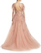 Thumbnail for your product : Monique Lhuillier Embellished Tulle Gown