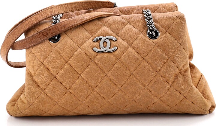 Chanel Lady Pearly Tote Quilted Iridescent Caviar Large
