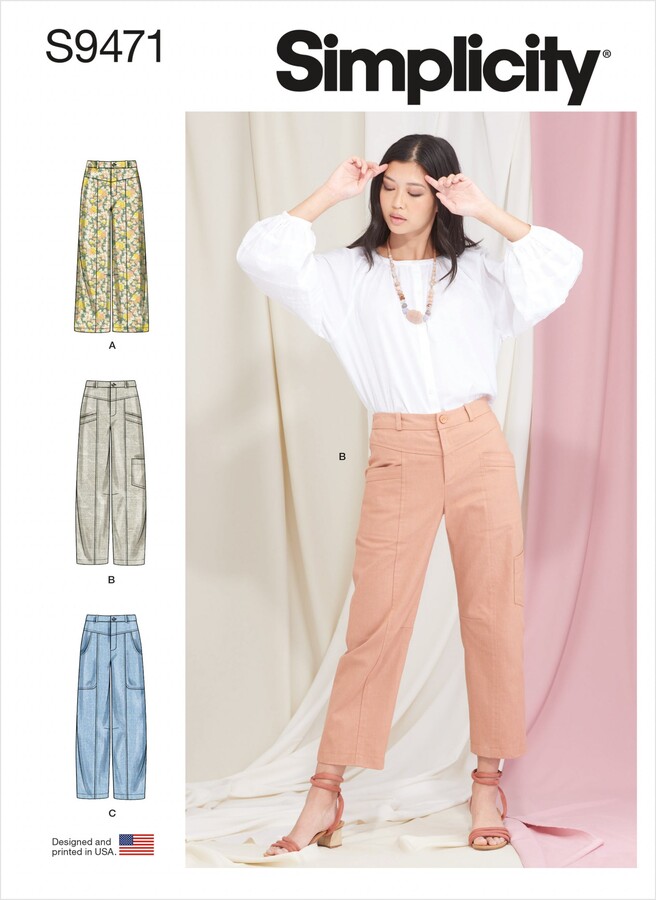 Dunelm Simplicity S9471 Misses Cropped Trousers Sewing Pattern Off