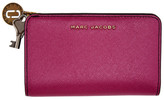 Marc Jacobs - Portefeuille compact en cuir métallisé rose