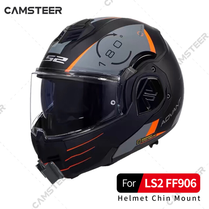 CAMSTEER LS2 FF906 Helmet Custom Aluminium Chin Mount for GoPro Hero 12 11 10 9 8 Insta360 X4 X3 Ace pro DJI Action 3 4 Camera Accessory