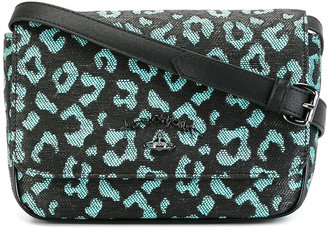 Vivienne Westwood leopard print crossbody bag - women - Cotton/Calf Leather - One Size