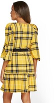 Thumbnail for your product : New York & Co. Plaid Tie-Waist Tiered Dress