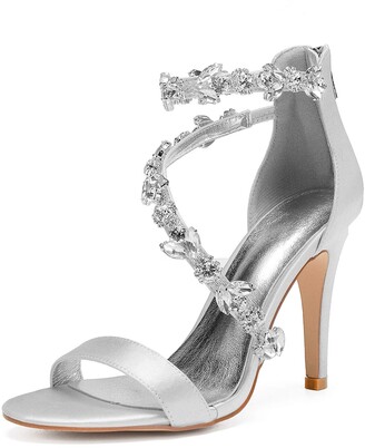 Silver Mid Heel Shoes | Shop the world's largest collection of fashion |  ShopStyle UK