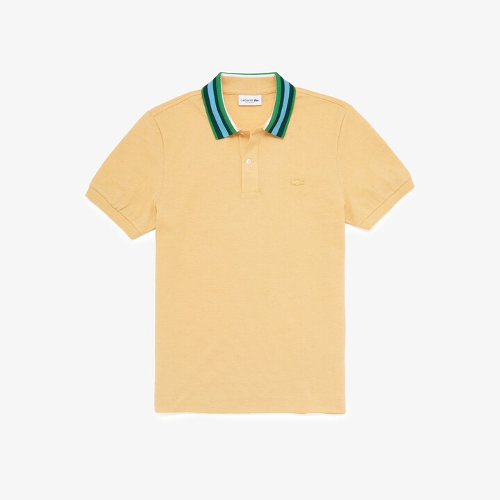 Lacoste Boy's Striped Flecked Piqué Polo Shirt In Twilight Blue RRP £55-£80