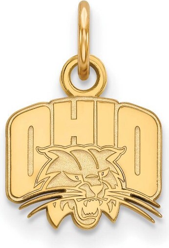 Black Bow Jewelry Co. BlackBowJewelry10kYellowGoldOhioBobcatsNCAAExtraSmallOhioMascotPendant
