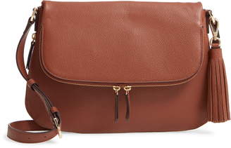 kara leather expandable crossbody bag