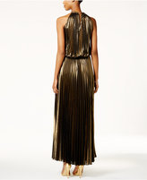 Thumbnail for your product : MSK Pleated Metallic Blouson Halter Dress