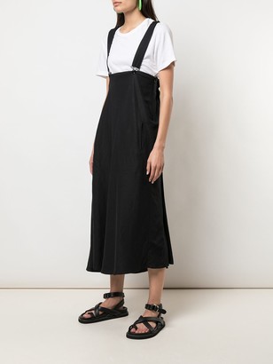 Y's Button-Detail Pinafore Skirt