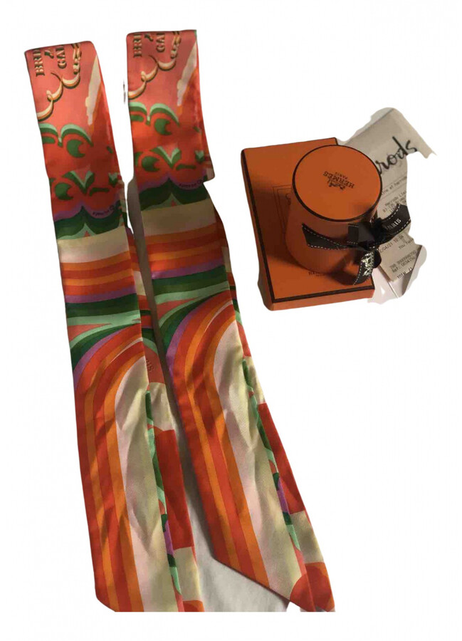Hermã ̈S HermAs orange Silk Scarves