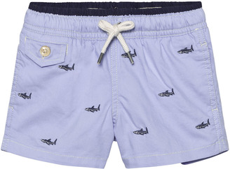 Ralph Lauren Blue Shark Embroidered Swim Shorts