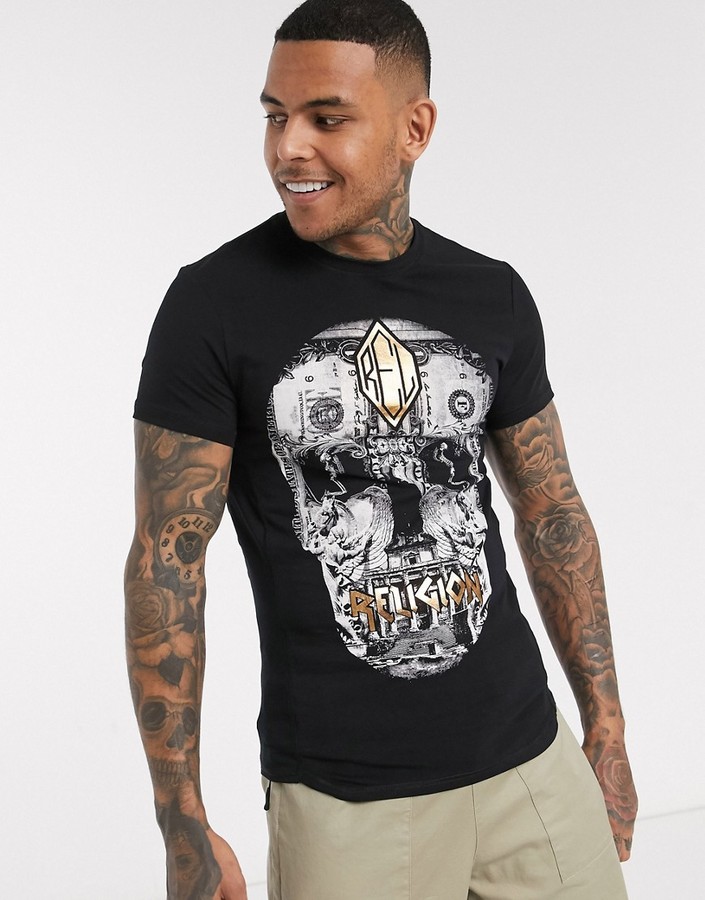 religion skull t shirt