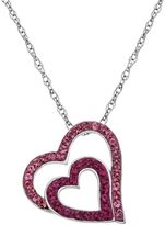 Thumbnail for your product : Artistique Sterling Silver Crystal Tilted Heart Pendant - Made with Swarovski Crystals
