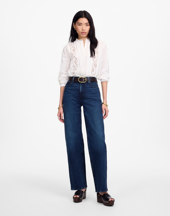 Madewell The Petite Perfect Vintage Wide-Leg Jean in Nighthawk Wash