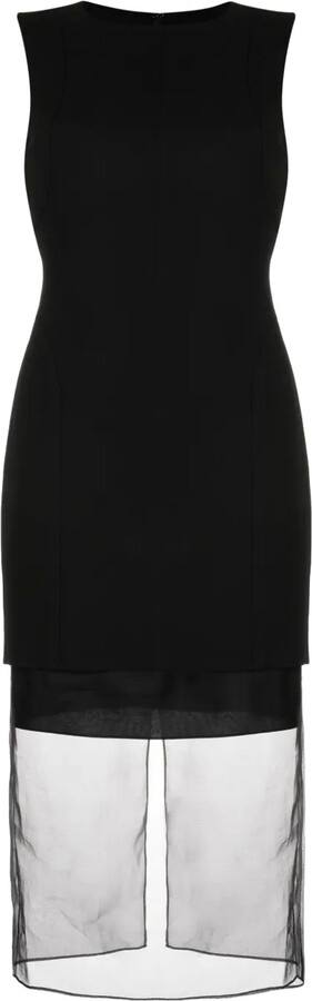 Jason Wu Layered Stretch-Jersey Midi Dress