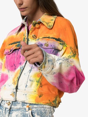 Versace Tie-Dyed Denim Jacket