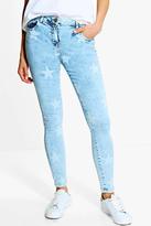 Thumbnail for your product : boohoo Eva Star Print Skinny Jeans