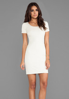 Thumbnail for your product : Halston Short Sleeve Scoop Neck Ponte With Charmeuse Trim Detail