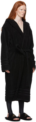 Balenciaga Black Terrycloth Resorts Robe
