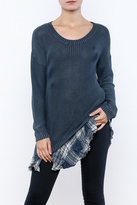 Thumbnail for your product : Vintage Havana Zip Plaid Sweater