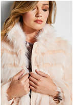Thumbnail for your product : GUESS Asako Tiered Faux-Fur Jacket