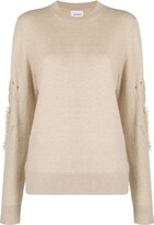 Thumbnail for your product : Barrie Textured Sleeve Cashmere Jumper