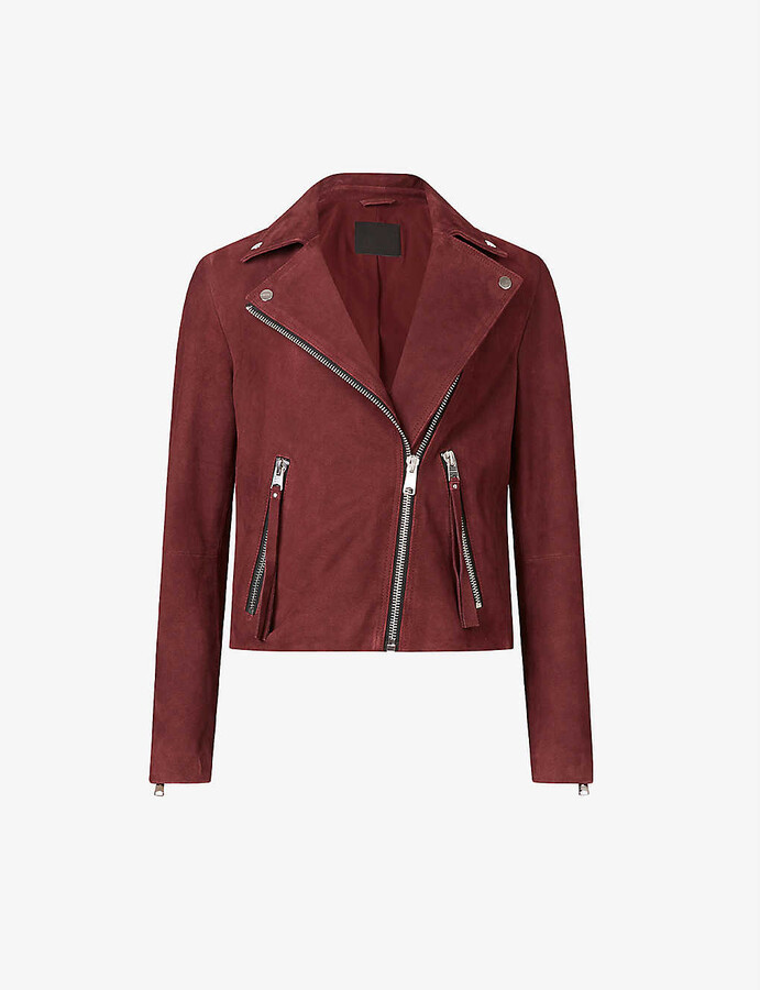 red suede jacket