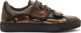 Thumbnail for your product : Raf Simons Sterling Ruby Brown Leather Velcro Sneakers