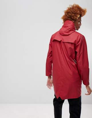 Rains 1202 Long Jacket In Red