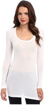 Thumbnail for your product : Splendid Stretch Sheer Layers Tunic (White) Women's Blouse