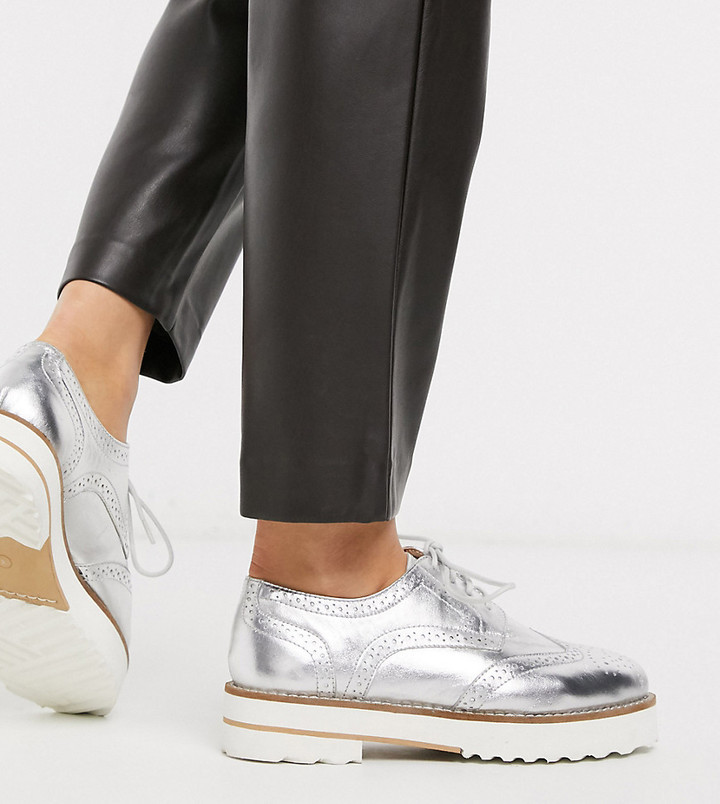 silver brogues womens