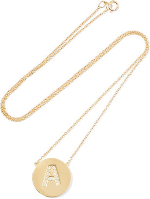 Jennifer Meyer Letter 18-karat Gold Diamond Necklace - W