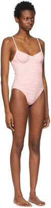 Solid & Striped Pink & Silver 'The Taylor' One-Piece Swimsuit